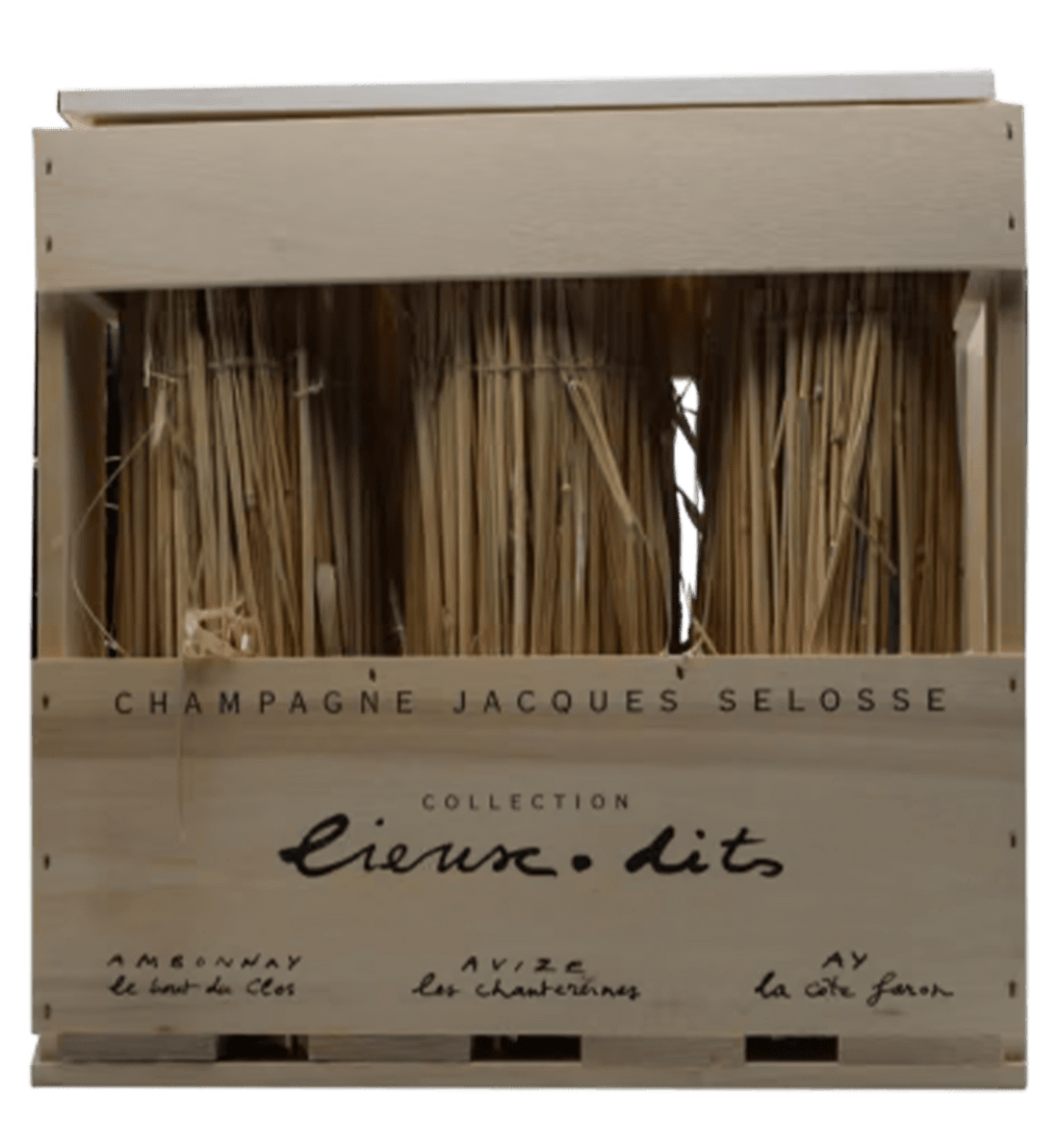 Jacques Selosse La Collection Lieux-Dits Caisse bois des six Lieux-Dits