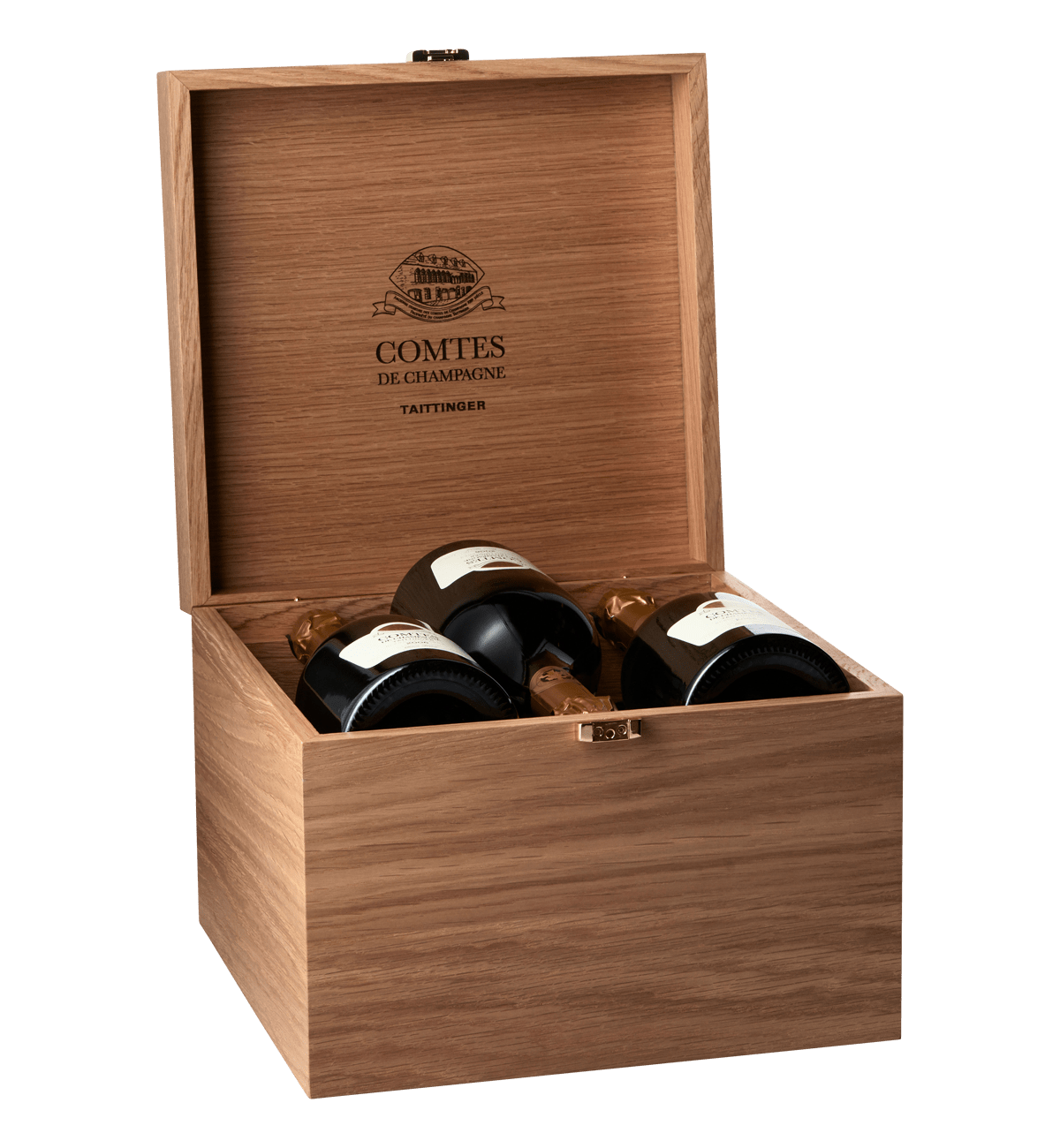6 flasker Taittinger Comtes de Champagne 2008 i original trækasse