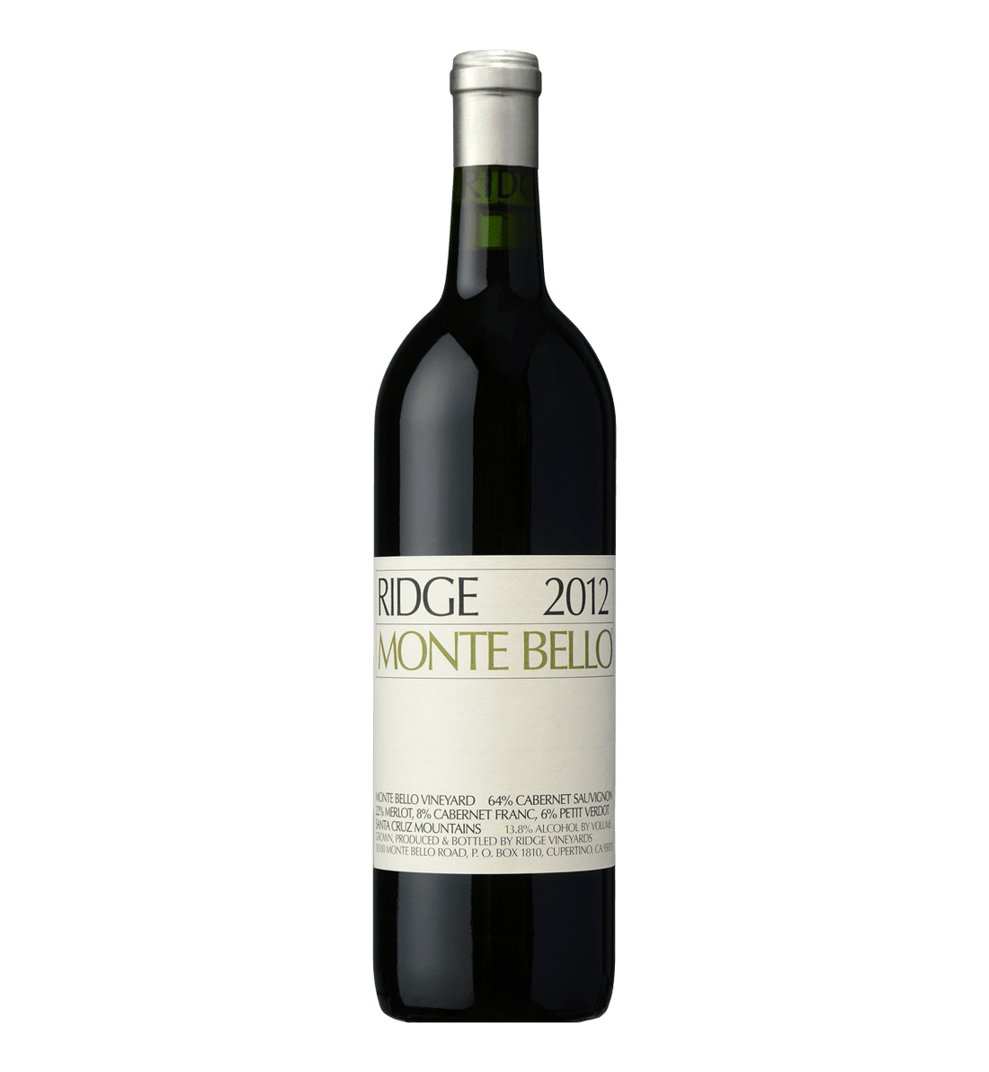 Ridge Vineyards Monte Bello 2012