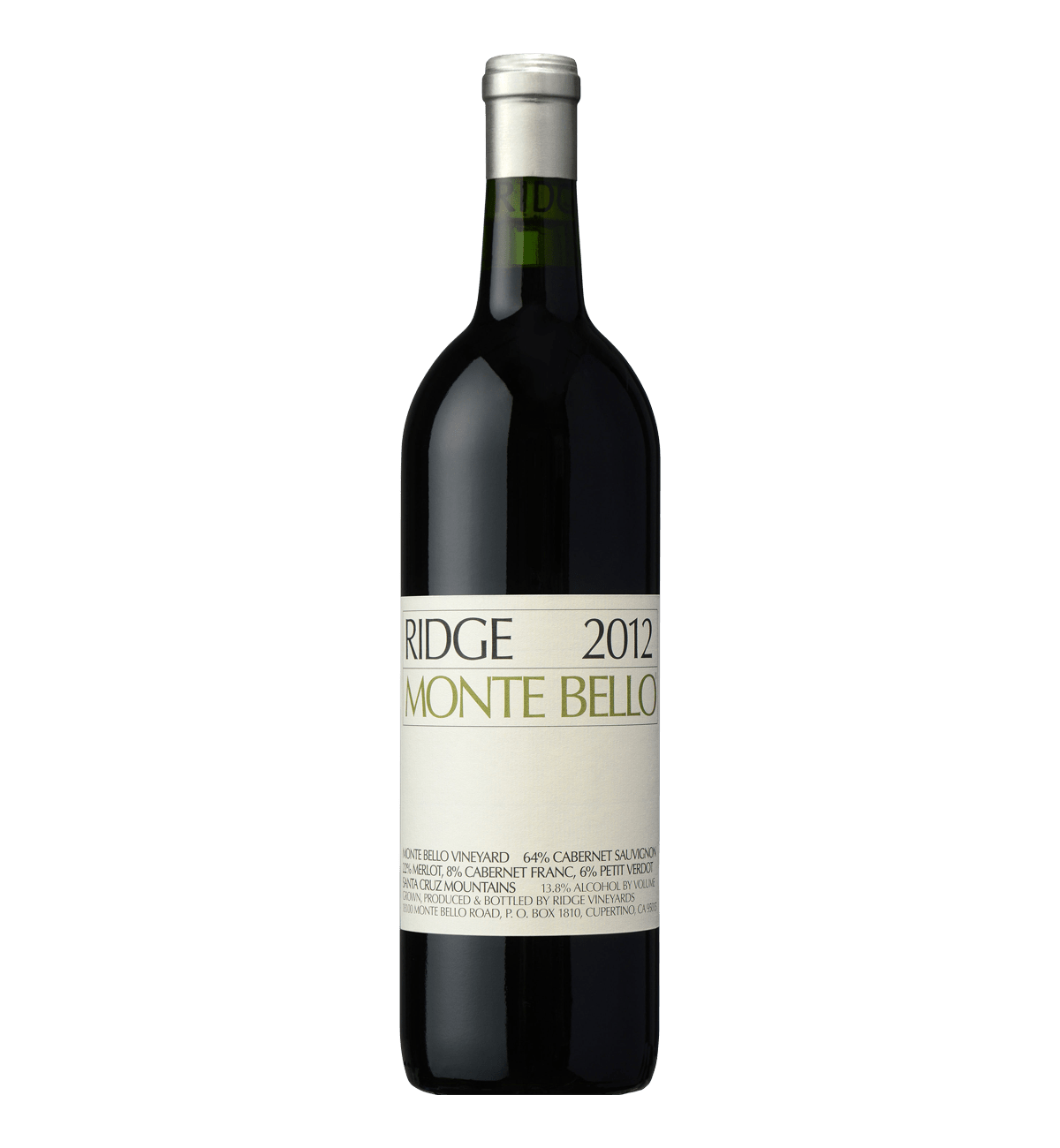 Ridge Vineyards Monte Bello 2012