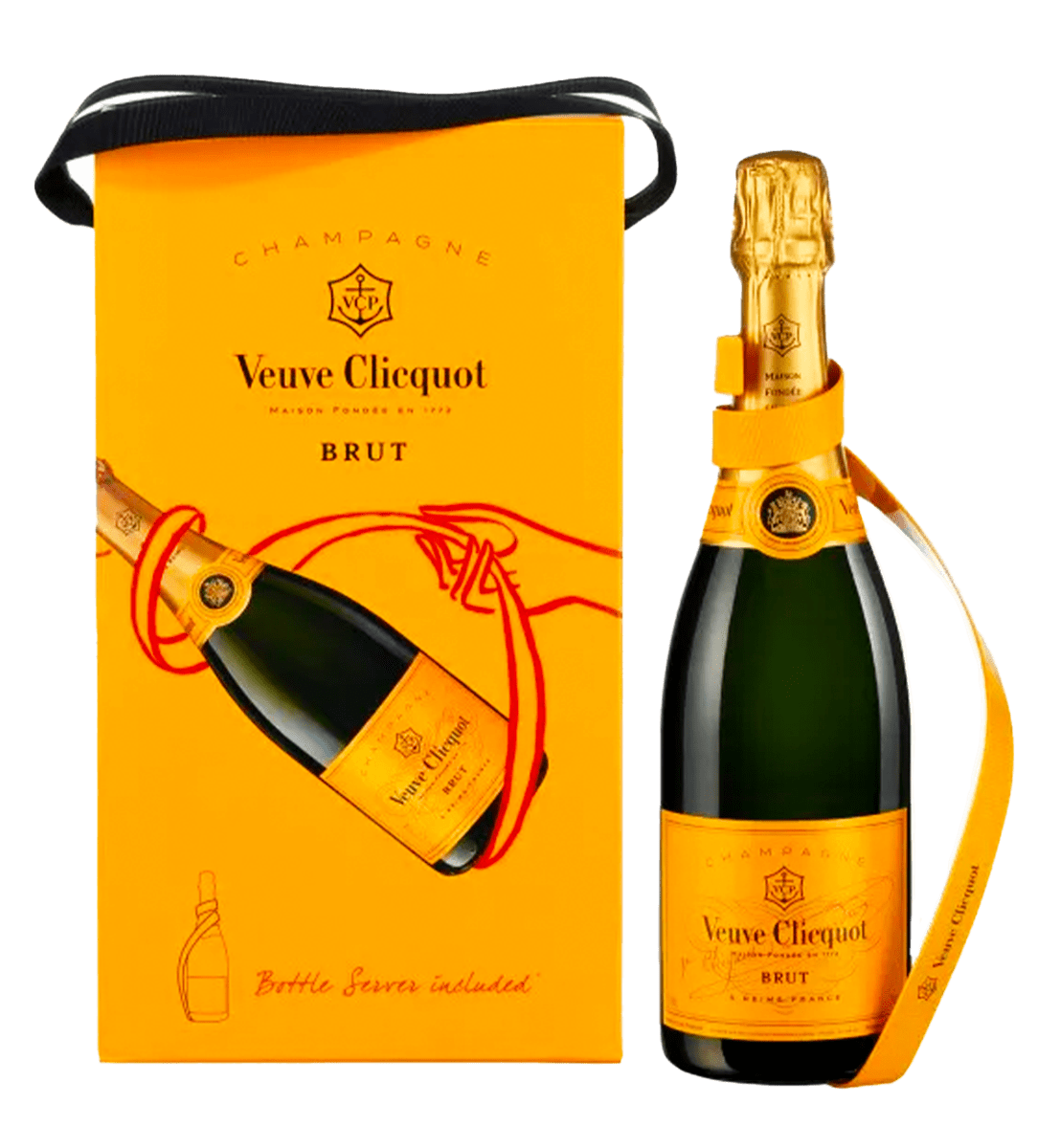 Veuve Clicquot Ponsardin-Champagne -Etuis Server-BLANC