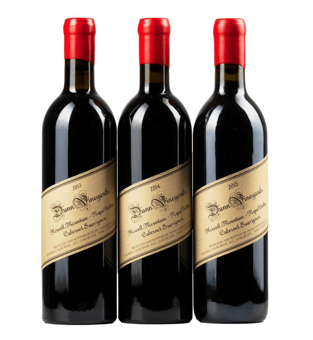 Dunn Vineyards Howell Mountain Cabernet Sauvignon Vertical 2013 - 2014 - 2015