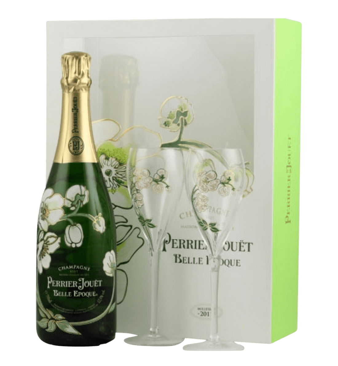 Perrier-Jouët Belle Epoque Brut Champagne 2012 - gaveæske med 2 glas.