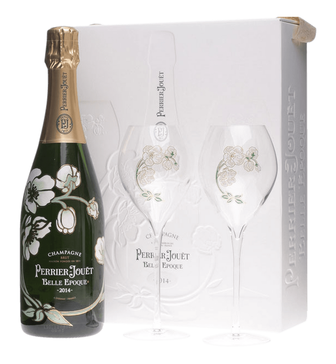 Perrier-Jouet Belle Epoque Brut 2014 - special gaveæske plus 2 glas